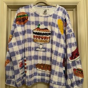 QUEEN OF SPARKLES 4th of July Picnic Sweatshirt